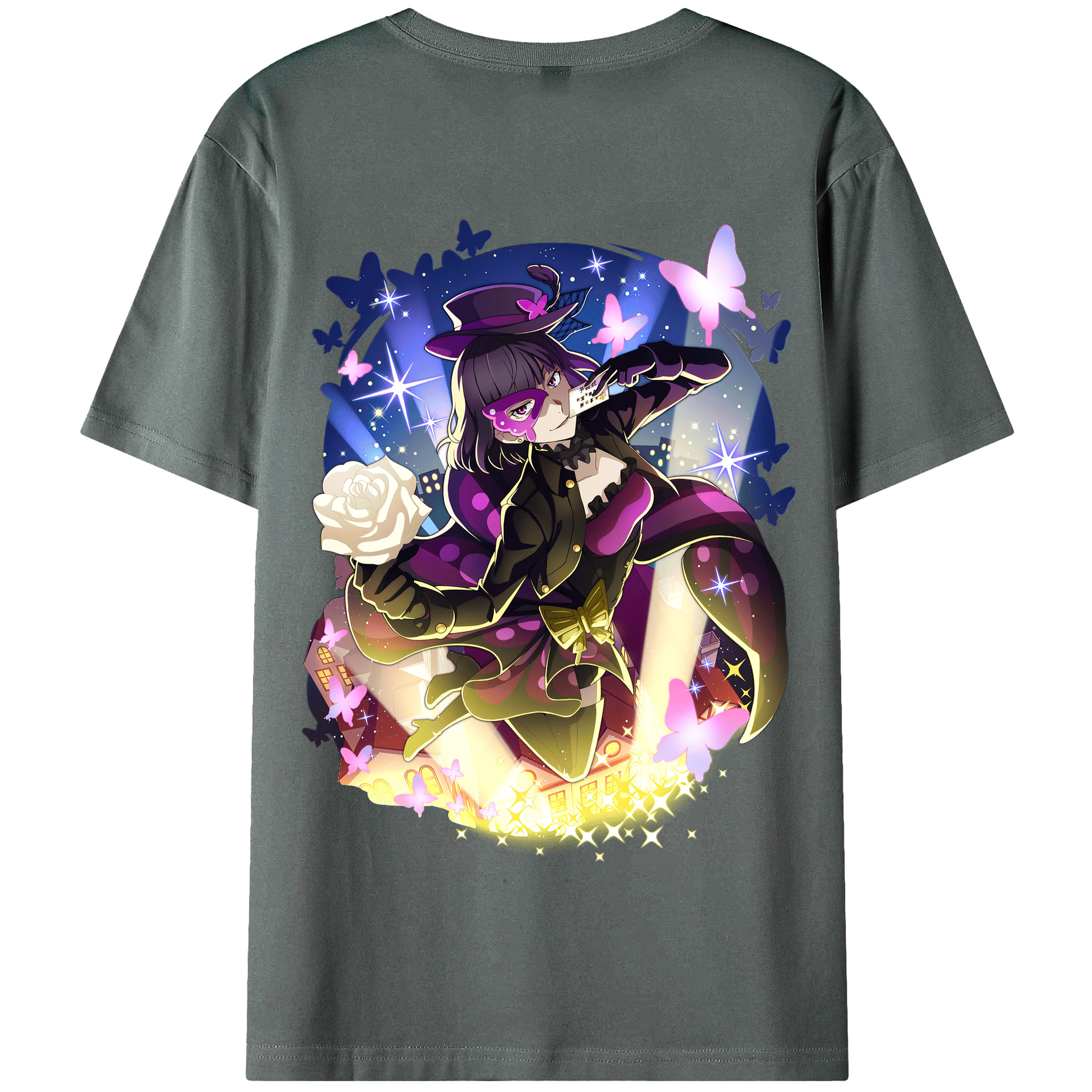 （画像用） 文豪ストレイドッグス Bungo Stray Dogs 綿100％半袖Tシャツ（背面プリント）